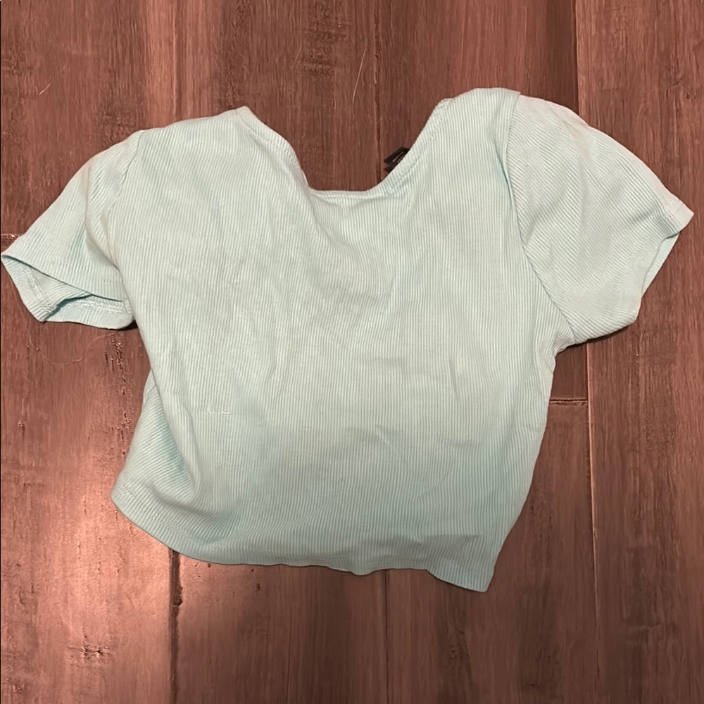 Wild Fable Green Boxy Crop Blouse